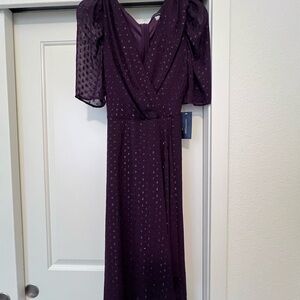 NWT Tommy Hilfiger Deep Purple Midi Dress